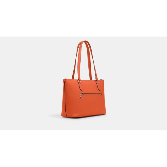 Coach NWT Orange Cross-grain Leather Gallery Tote Bag - Picture 4 of 4